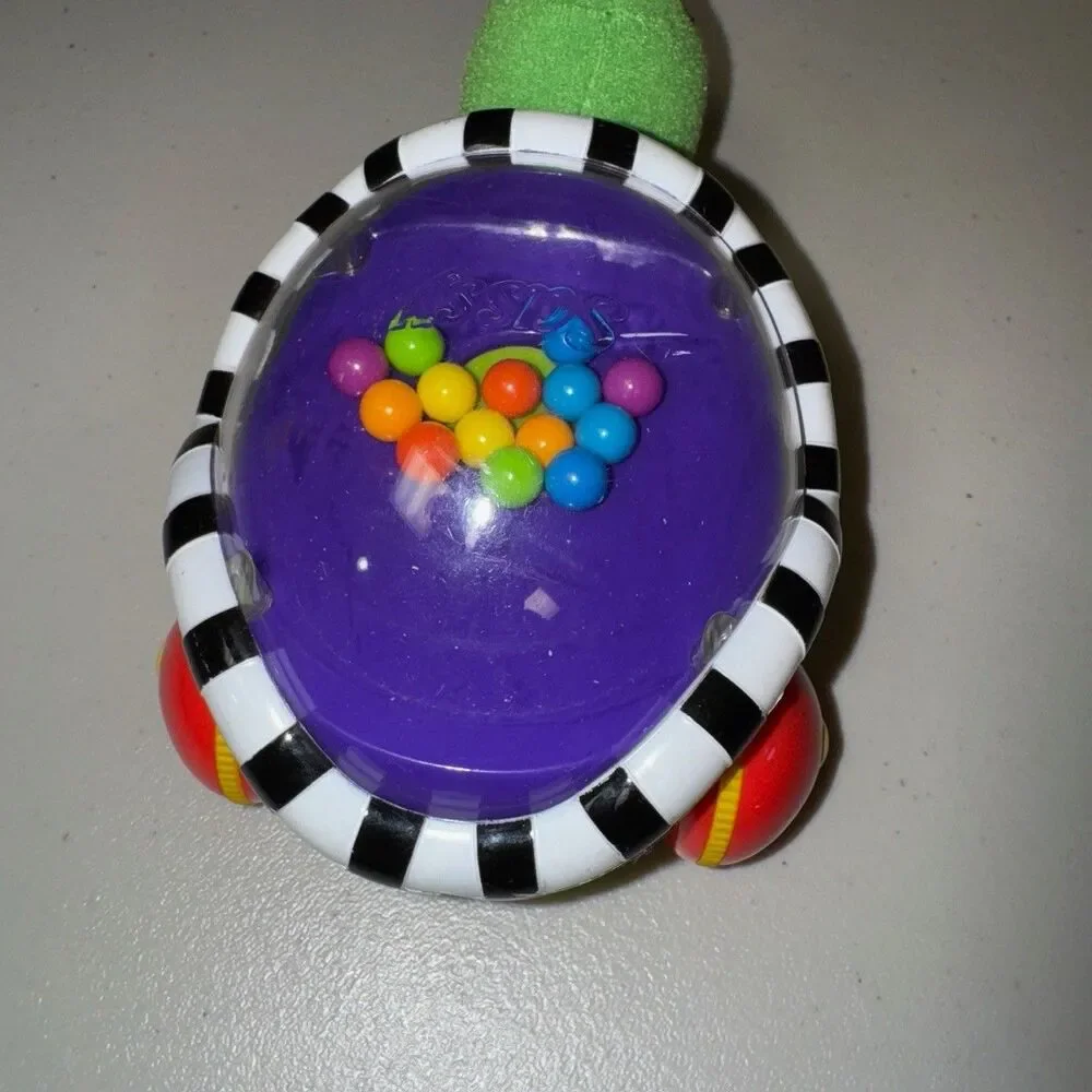Sassy Turtle Baby Toy Green Pop Pullback Racer Rolling Wheels Sensory Play Crawl